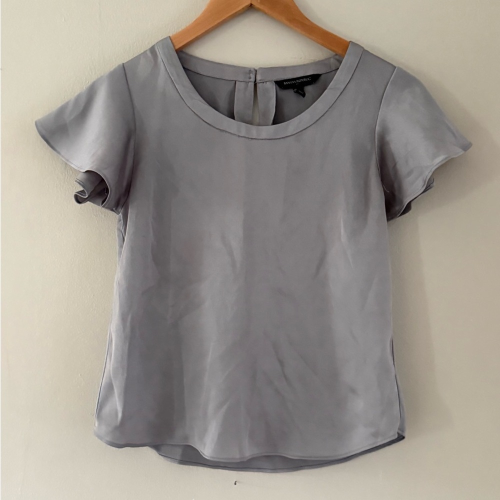 Banana Republic Light Gray Blouse